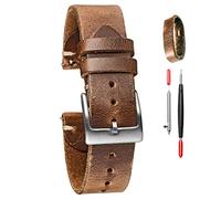 torbollo Leather Watch Bands, Horween Leather Watch Strap for Men Women,18mm,20mm,22mm Quick Release Handmade Watch Strap Soft Vintage Replacement