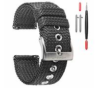 torbollo Nylon Weaved Watch Strap, Men Watch Bands for Classic Watch, 22mm Quick Release Sturdy Replacement Watch Wrap for Women