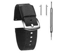 torbollo Quick Release Watch Bands - Choice of Color, Width (18mm, 20mm, 22mm or 24mm) - Watch Strap, Quality Nylon Band and Sturdy Brushed Buckle