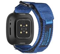 torbollo Watch Band Compatible with Fitbit Versa 3 / Versa 4 / Fitbit Sense/Sense 2 for Men, Rugged Nylon Sports Adjustable Strap Military Tactical Style Replacement Wristband