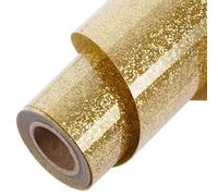 TORC Gold Glitter HTV Gold Heat Transfer Vinyl HTV Rolls, 12" x 12 ft Iron on Vinyl for T Shirts Gold Glitter HTV Vinyl for All Cutter Machines Easy to Cut & Weed for Heat Vinyl Design 1 Roll