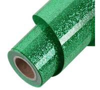 TORC Green Glitter HTV Green Heat Transfer Vinyl HTV Rolls, 12" x 12 ft Iron on Vinyl for T Shirts Green Glitter HTV Vinyl for All Cutter Machines Easy to Cut & Weed for Heat Vinyl Design 1 Roll