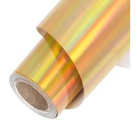 TORC Metallic HTV Heat Transfer Vinyl Roll 12" x10ft Holographic Gold Iron on Vinly for Shirts Compatible with Cricut or Silhoutte Cameo, Easy to Cut & Weed