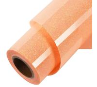 TORC Orange Glitter HTV Orange Heat Transfer Vinyl HTV Rolls, 12" x 12 ft Iron on Vinyl for T Shirts Orange Glitter HTV Vinyl for All Cutter Machines Easy to Cut & Weed for Heat Vinyl Design 1 Roll
