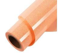 TORC Orange Glitter HTV Orange Heat Transfer Vinyl HTV Rolls, 12" x 6 ft Iron on Vinyl for T Shirts Orange Glitter HTV Vinyl for All Cutter Machines Easy to Cut & Weed for Heat Vinyl Design 1 Roll