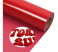 TORC Red Puff 3D HTV Vinyl Heat Transfer, 12" x10ft Iron-On for T-Shirts, Hats, Bags | Easy Cut & Weed | Compatible with Cricut | DIY Crafts, Durable & Washable Apparel Design