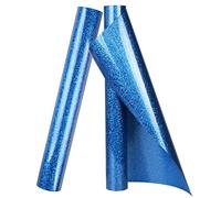 TORC Royal Blue Glitter HTV Heat Transfer Vinyl 2 Rolls Iron on Vinyl for T Shirts Crafts 12 inch x 5 ft