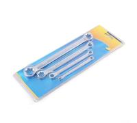 Torc Wrench Set 4Pcs E Type Spanner Kit, Double Ended Star Wrench Tools, Hexagon Socket Wrench E6-E24, Anti-Mechanic Hand Tools for Automotive Repair and Construction