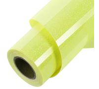TORC Yellow Glitter HTV Yellow Heat Transfer Vinyl HTV Rolls, 12" x 12 ft Iron on Vinyl for T Shirts Yellow Glitter HTV Vinyl for All Cutter Machines Easy to Cut & Weed for Heat Vinyl Design 1 Roll