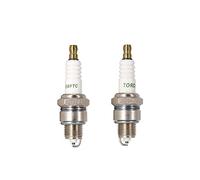 TORCH 2pcs E6RTC Spark Plug, Alumina Core, 14mm x 1.25mm Thread, 20.8mm Hex, Heat Range 6, Car & Motorcycle Compatible