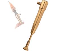 Torch kerosene lighter short long special series large brass torch kerosene retro style lighter, easy to carry and refillable (fuel not included)(A)
