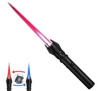 Torch Lighter, Bright Fire Lighter with Safety Lock and Adjustable Red/Blue Flame, Refillable Butane Gas Windproof Jet Flame Cool Lighters, for Candles Campfires BBQ Baking, Camping, Gift