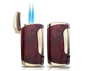 Torch Lighter Double Jet Flame Lighter (2PCS Brown)