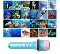 Torch Projector - 3 Slides Dinosaur Projector | 24 Imagess Projector Torch with Multiple Colors and Patterns | Torch Projection Light for Education, Learning, Night Bedtime Story