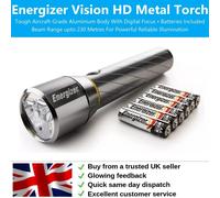 Energizer - Full LED Torch / Flashlight Range - For Emergency, Camping & Hiking (Compact, Headlight, Duo, Metal & Lantern Torches) (Vision HD Torch +6AA Batts)