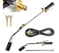 Torch Weed Burner High Output 1,200,000 BTU Blow Torch for Weed，with 11.5FT Hose，Torch with Flame Control For Weeding，Melting Snow, Road Marking，Garden, Wood, Snow, Stumps (Black)