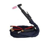 Torch WP-18 Argon Torch Head Welder Tool Water Cooled Copper Silicone Construction with Insulated Braided Hose Instant Connect Fitting Suitable for Fabrication Repair Workshop use, 4 Meters