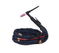 Torch WP-18 Water Cooled Tig Torch Argon Long Torch Head Pink Nozzle Braided Hose Instant Connect Fitting Copper and Silicone Build Suitable for Fabrication Repair Workshop use, 5 Meters