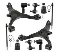 Torchbeam Front Control Arm w/Ball Joint & Outer/Inner Tie Rods & Stabilizer Sway Bars Suspension Kit Replace for Hon-da Civic Acura EL 2001 2002 2003 2004 2005,Suspension Kit K640287 K640288 10pcs