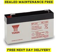 Torches Battery YUASA NP1.2-6, 6V 1.2AH 20HR VRLA LEAD ACID - AGM