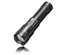 Torches LED Super Bright 1000 Lumens, Rechargeable Torch with 3 Modes, Zoomable, Waterproof Small LED Torch Battery Powered, Suitable for Dog Walking, Camping, Travel Hiking, Power Cuts, Emergency, [E