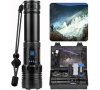 Torches Led Super Bright, 30000 Lumens Tactical Torch Battery Powered,IP67 Flash Light Powerful Hand Torch 7 Light Modes for Dog Walking Camping Emergency Gift