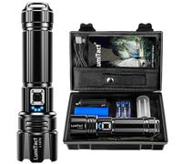 Torches LED Super Bright Rechargeable - 500000 Lumens Powerful Torch XHP70.2 Tactical Flashlight with Holster, 5 Modes & Zoomable Flash Light IP67 Waterproof for Camping Hiking Emergency Dog Walking