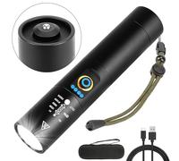 Torches Led Super Bright Rechargeable, Super Bright Torch Battery Powered, Powerful Flashlight Outdoor, High Powered Flash Light Usb Torches for Camping Running Dog Walking Night Work Long Distance