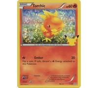 Torchic 11/25 Holo Pokemon Card (McDonalds Collection 2021) + 1x TitanCards® Toploader
