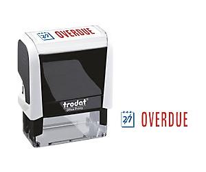 Tordat Printy 4912 Overdue Self-Inking Stamp 46 x 18mm Blue, Red