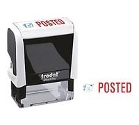 Tordat Printy 4912 Posted Self-Inking Stamp 46 x16mm Blue, Red