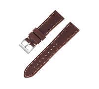 Torehueju 20-24mm Vintage Simple Thickened Soft Cowhide Leather Watch Strap with Quick Release Spring Pin, 20mm
