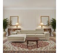 Torezio Mini Corner Sofa Bed With Adjustable Headrests And Storage Box Freestanding Upholstered Back 280X170Cm Beige Left