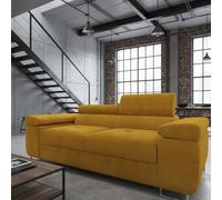 Torezio Sofa 2 Living Room Sofa With Adjustable Headrests Chipboard Frame Polyurethane Foam 198Cm 102Cm 70Cm Mustard