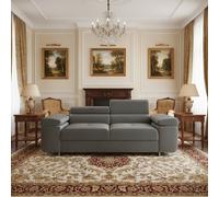 Torezio Sofa 2 Living Room Sofa With Adjustable Headrests Chipboard Frame Polyurethane Foam 198Cm 102Cm 70Cm Grey