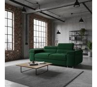 Torezio Sofa 2 Two Seater With Adjustable Headrests Chipboard Wooden Frame 198X102X70 90Cm Green