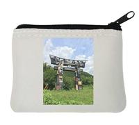 Tori gate Guardian of Sick Beats Rave Raver Japan Meme Neoprene Coin Purse Pouch 10x11cm White