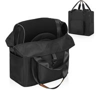 TORIBIO Backless Booster Car Seat Travel Bag, for Gb Pockit, Tote Bag Strollers Bags for Airplane Gate Check, Black