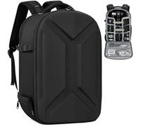 TORIBIO Camera Backpack, Hardshell DSLR Photography Camera Bag, Waterproof Hard Shell Camera Case with Tripod Holder & 15.6" Laptop Compartment Compatible with Canon/Nikon/Sony/DJI Mavic Drone