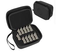 TORIBIO Hair Clipper Blade Storage Case for Barbers and Stylists, Holds 12 Metal Guards for Andis, Oster, Wahl, Babyliss Detachable Clippers