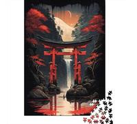 Torii Gate 3 Adult 1000-Piece Jigsaw Puzzle, 38x26cm/1000pcs; White Card Pieces with Reduced Dust; for Progress Whenever Time Allows