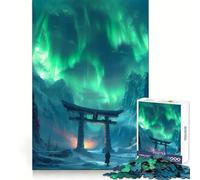 Torii Gate Aurora Borealis 1000 Pieces Jigsaws Adults Puzzles Logic Boost Toy Bonding Time Premium Edge Premium Gift 38x52cm