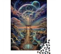 Torii Gate Fantasy Universe 1000 Piece Jigsaw Puzzle Puzzle Game for Family Night View Paper Jigsaw for Adults Home Decor Gift 70x50cm/1000pcs