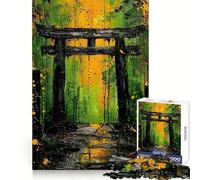 Torii Gate Green Poison 1000 Pieces Jigsaw Puzzles for Teenagers Mind Skill Toy Leisure Fun Design Assembly Elegant Gift 38x52cm