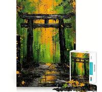 Torii Gate Green Poison Teenagers 1000 Piece Jigsaw Puzzle Strong Logic Toy Leisure Fun Clear Edge Art Collectible 38x26cm