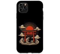 Torii Gate Japan Sun Wave Clouds Ocean Asian Art Case for iPhone 11 Pro Max