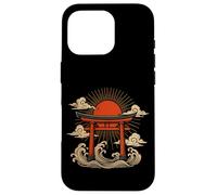 Torii Gate Japan Sun Wave Clouds Ocean Asian Art Case for iPhone 16 Pro