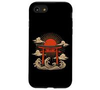 Torii Gate Japan Sun Wave Clouds Ocean Asian Art Case for iPhone SE (2020) / 7 / 8