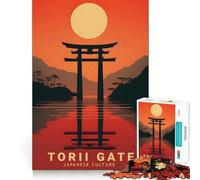Torii Gate Japanese Jigsaw Puzzles 1000 Pieces for Teenagers Thought Toy Shared Fun Precise Edge Santa Wish Item 38x52cm