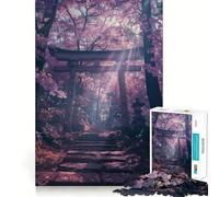 Torii Gate Japanese Sakura Jigsaw Puzzles for Adults 1000 Pieces Pure Logic Toy Stress Free Sharp Cut Santa Wish Item 50x75cm